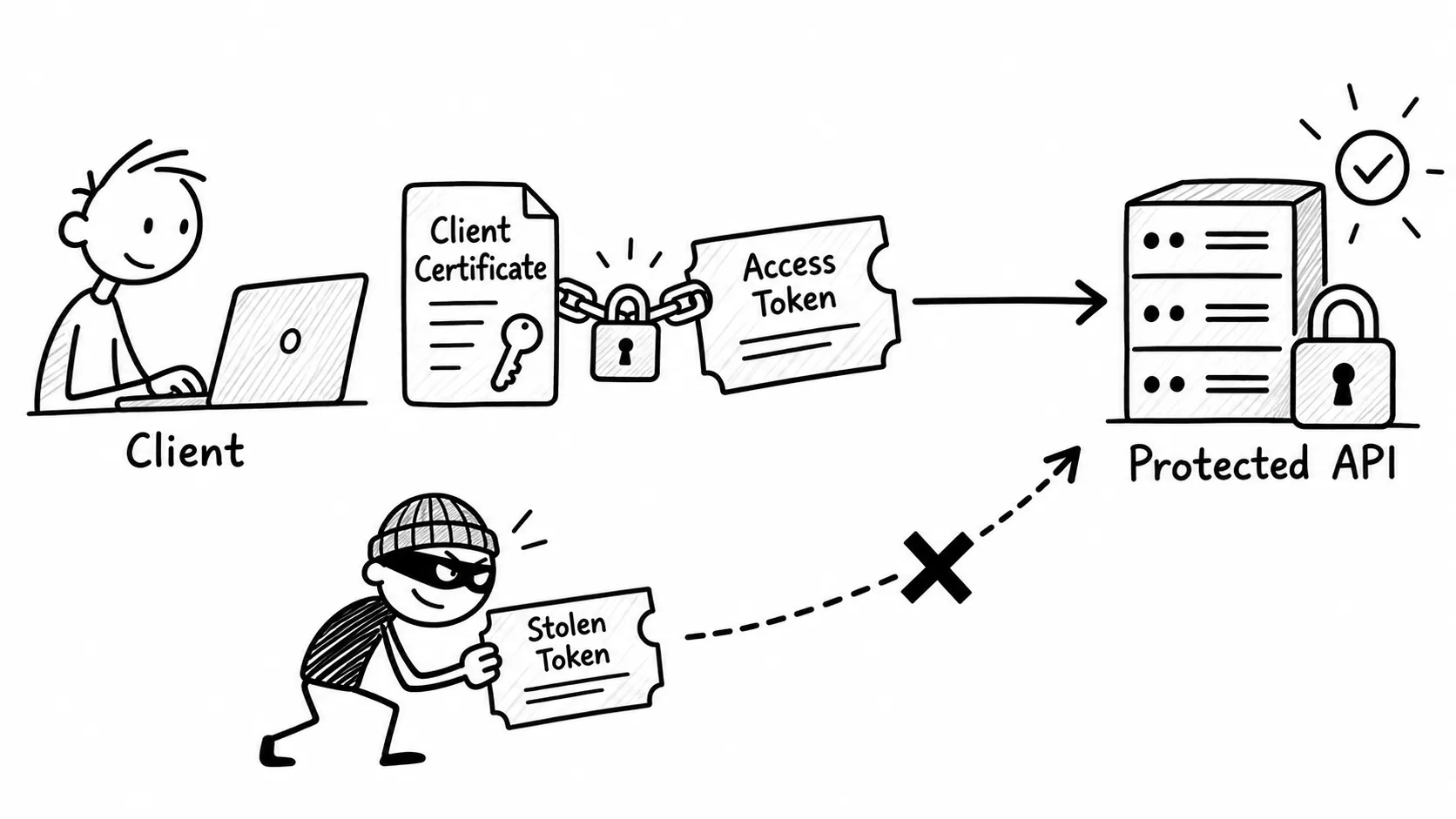 Diagram: Authorization response with opaque token